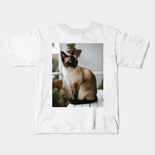 Cute Siamese Cat Pet Kids T-Shirt